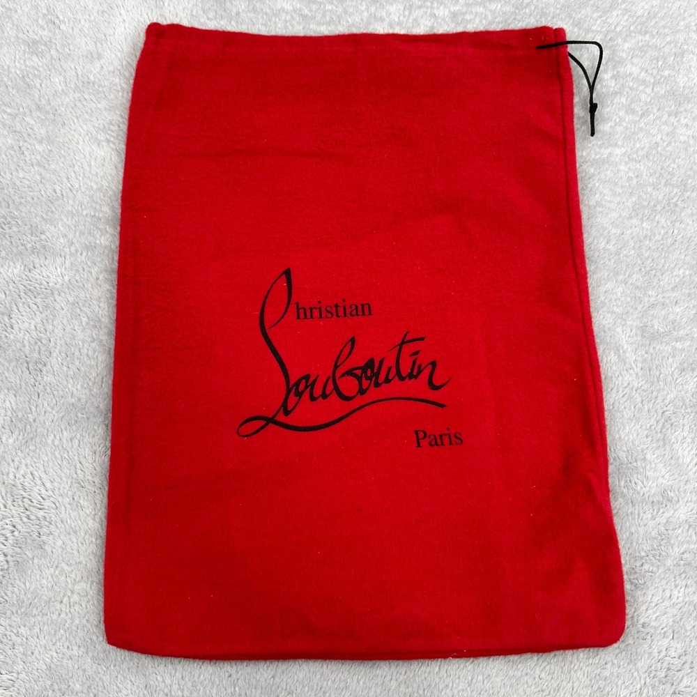 Christian Louboutin Dust Bag Red Flannel Purse Handbag Storage Sleeper 11x15in - Picture 6 of 9